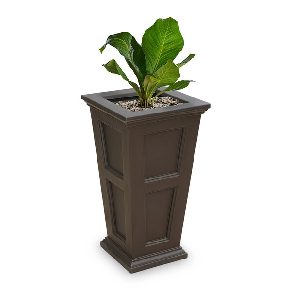 Fairfield 34 Tall Planter, Espresso